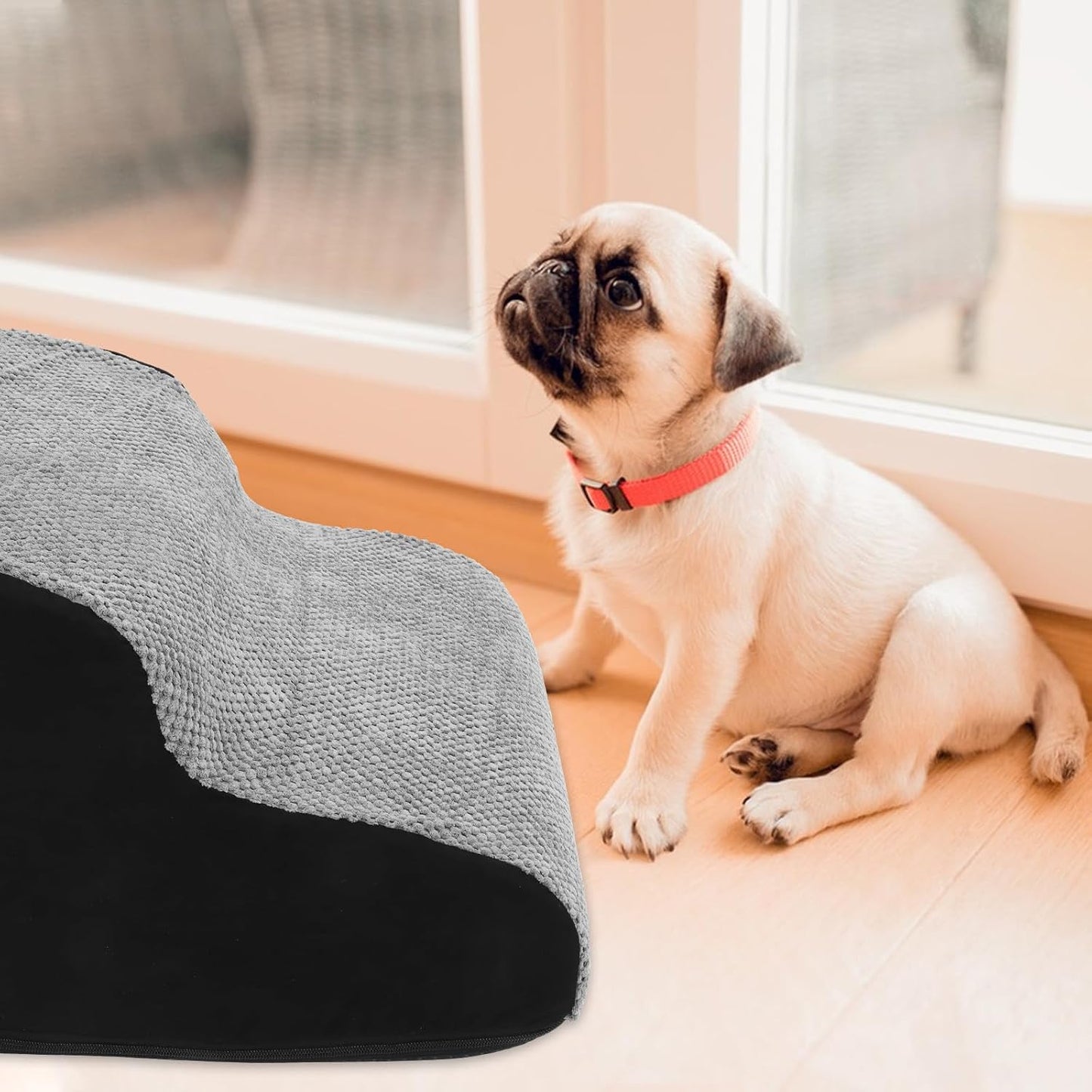 FAVOMOTO Dog Ladder Pet Steps High-Density Foam Non-Slip Bottom Wide Pet Stair Ramp for Sofa and Bed Puppies and Small Dogs