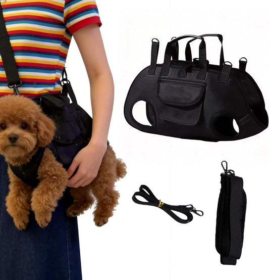 Dog Lift Harness & Dog Sling for Small Dogs – Portable Support & Comfortable Carrier(Small Black)