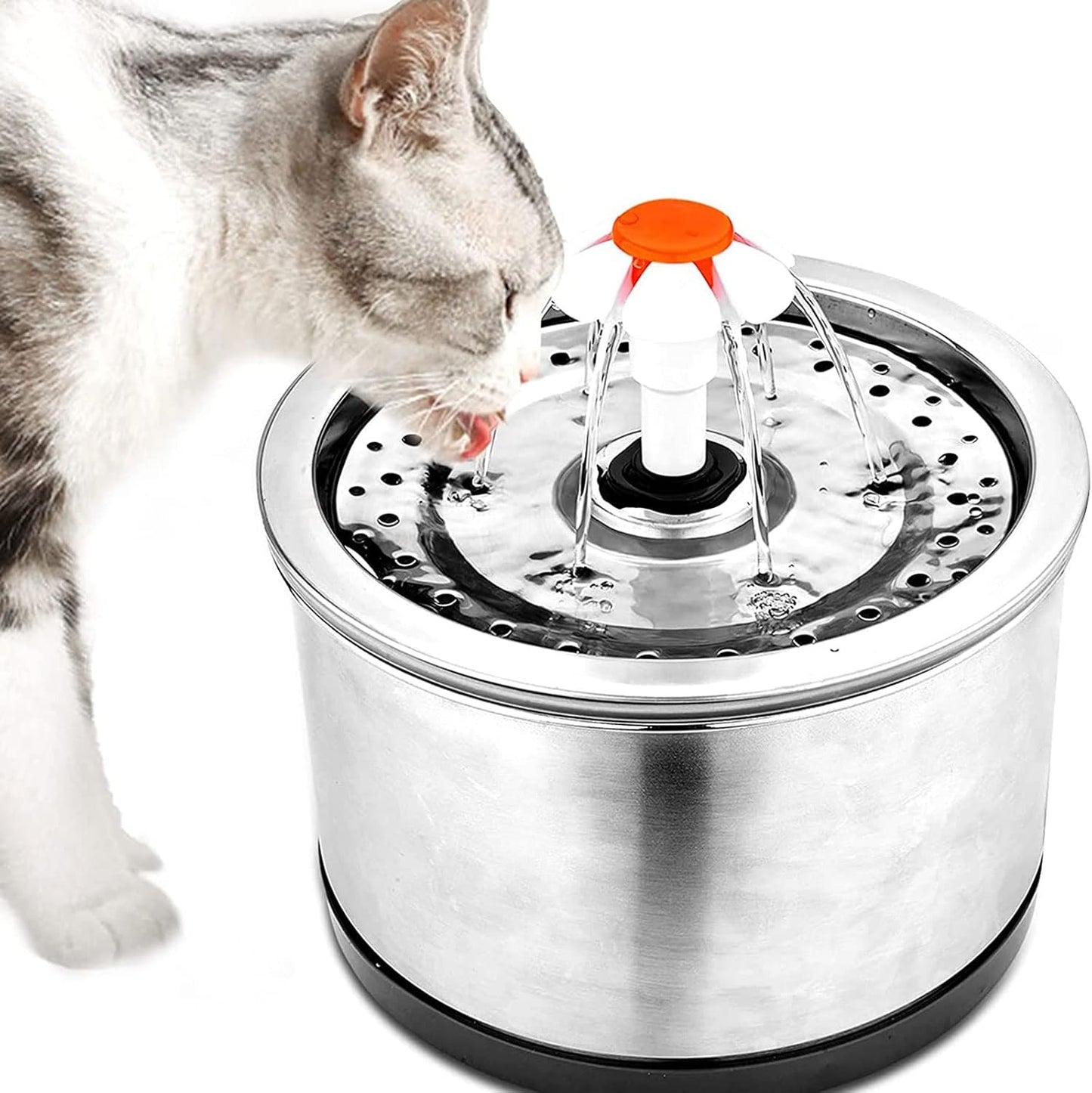 for Cat Water Fountain Replacement Nozzle Flower for Head Accessories for Pet Dog Water Drinking Dispenser Orange/Yell