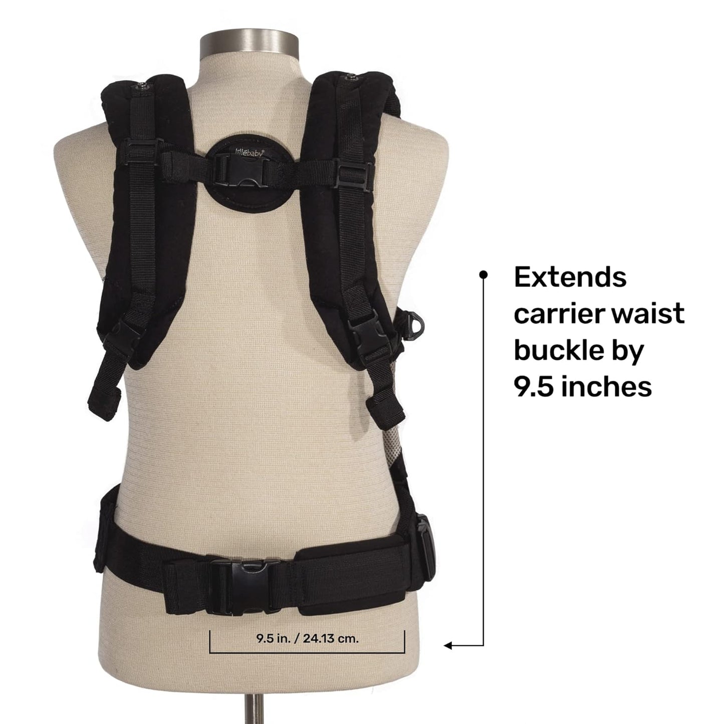 LÍLLÉbaby 6-in-1 Baby Carrier Waist Belt Extension Buckle, Black