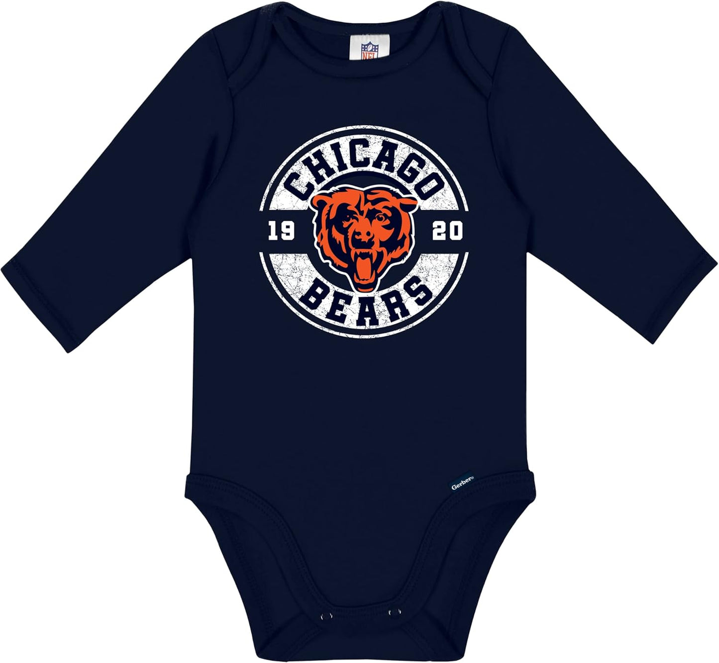 Gerber NFL Unisex-Baby NFL 2-pack Long Sleeve Onesie Bodysuit