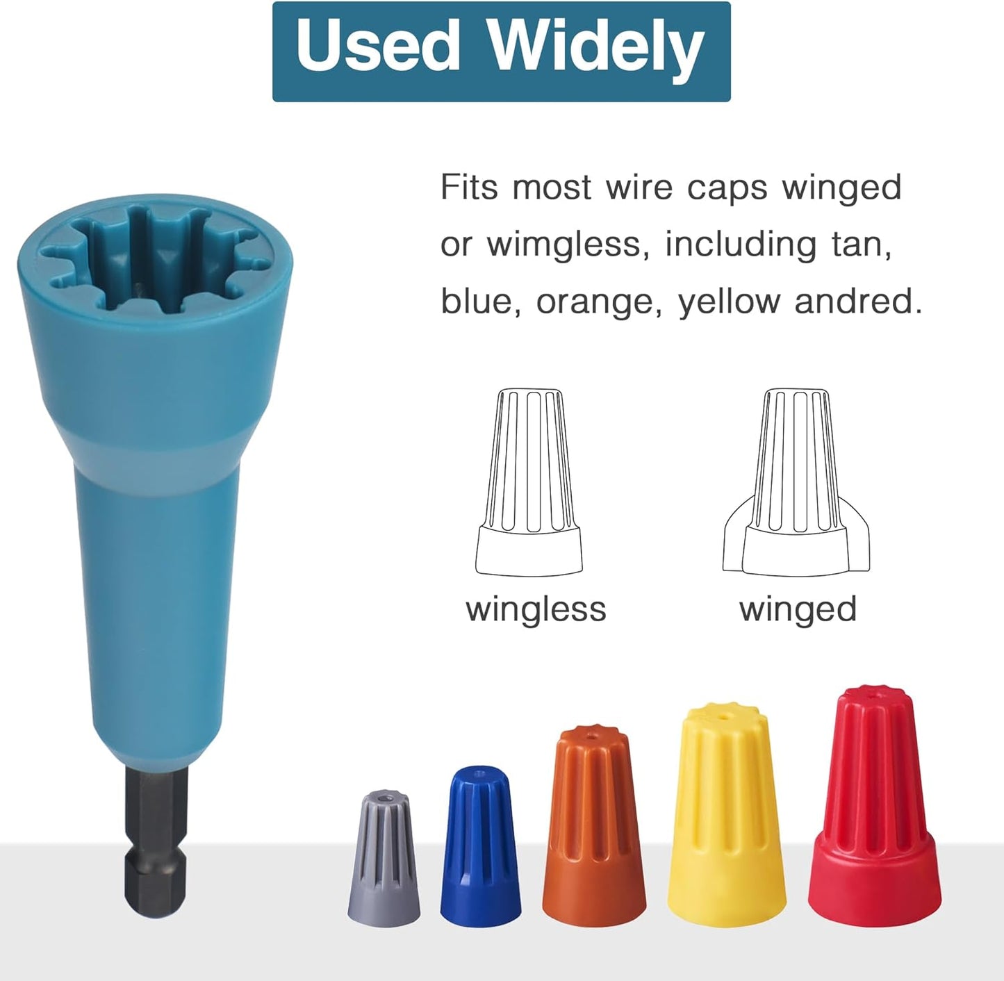 Wire Nut Twister,Wire Twisting Tool,Wire Nut Twiter for Drill,Spin Twist Wire Connector Socket,Wire Connector Driver with 1/4" Chuck,Wire Stripping and Twisting Tool for Cable Quick Stripping(2pcs)