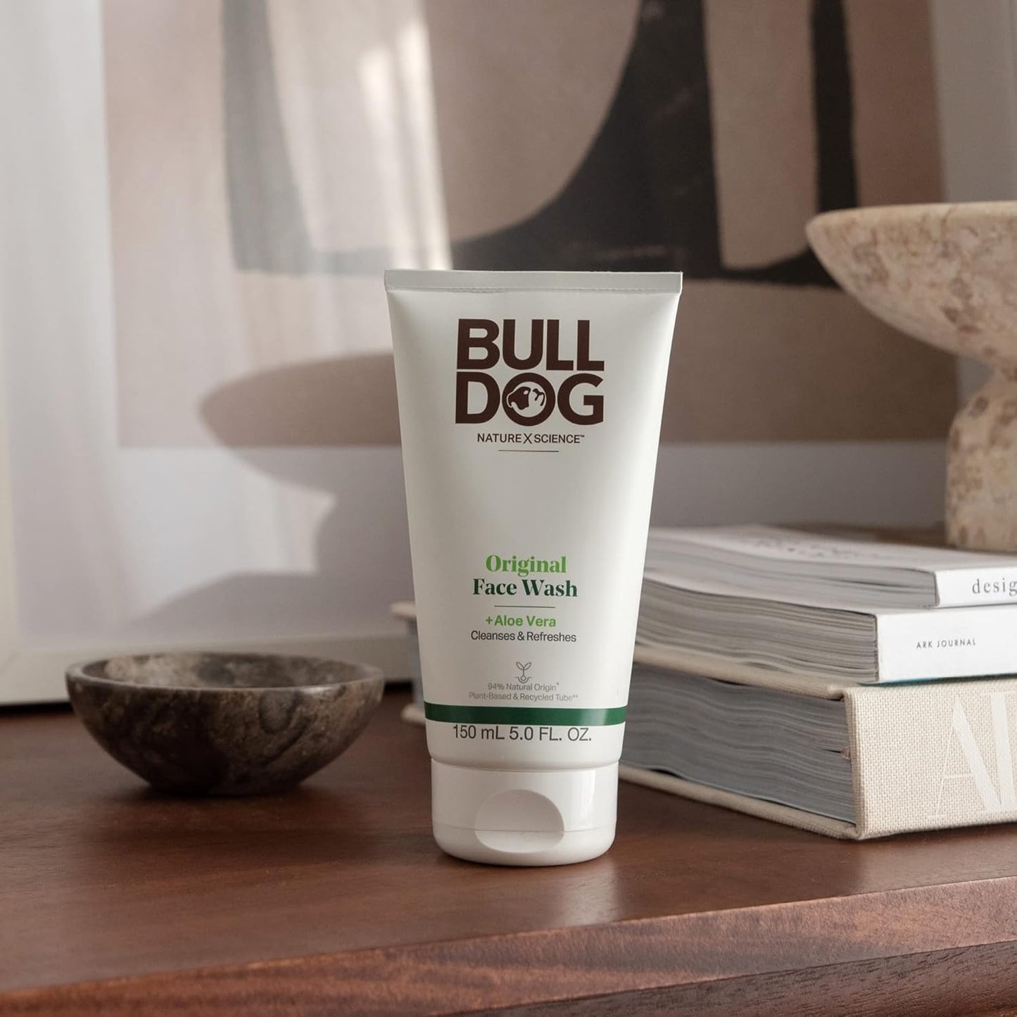 BULLDOG Mens Skincare and Grooming, Original Face Wash, 5 Fluid Ounce