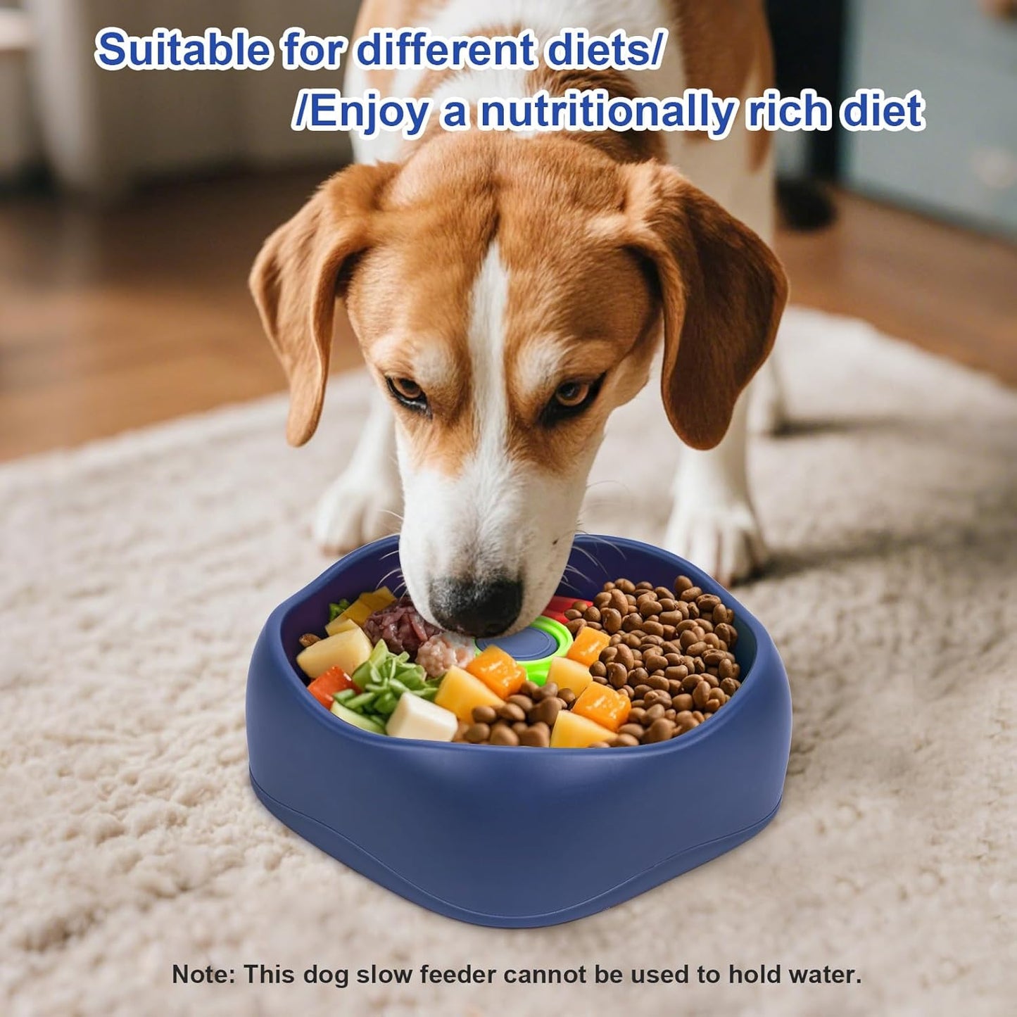 Star&Mi Slow Feeder Dog Bowls, 3-Layer Interactive Dog Puzzle Feeder, Dog Slow Feeder Bowl & Lick Bowl for Dogs, Non-Slip Dog Bowl Slow Feeder for Medium & Large Breeds, Holds 6–8 Cups