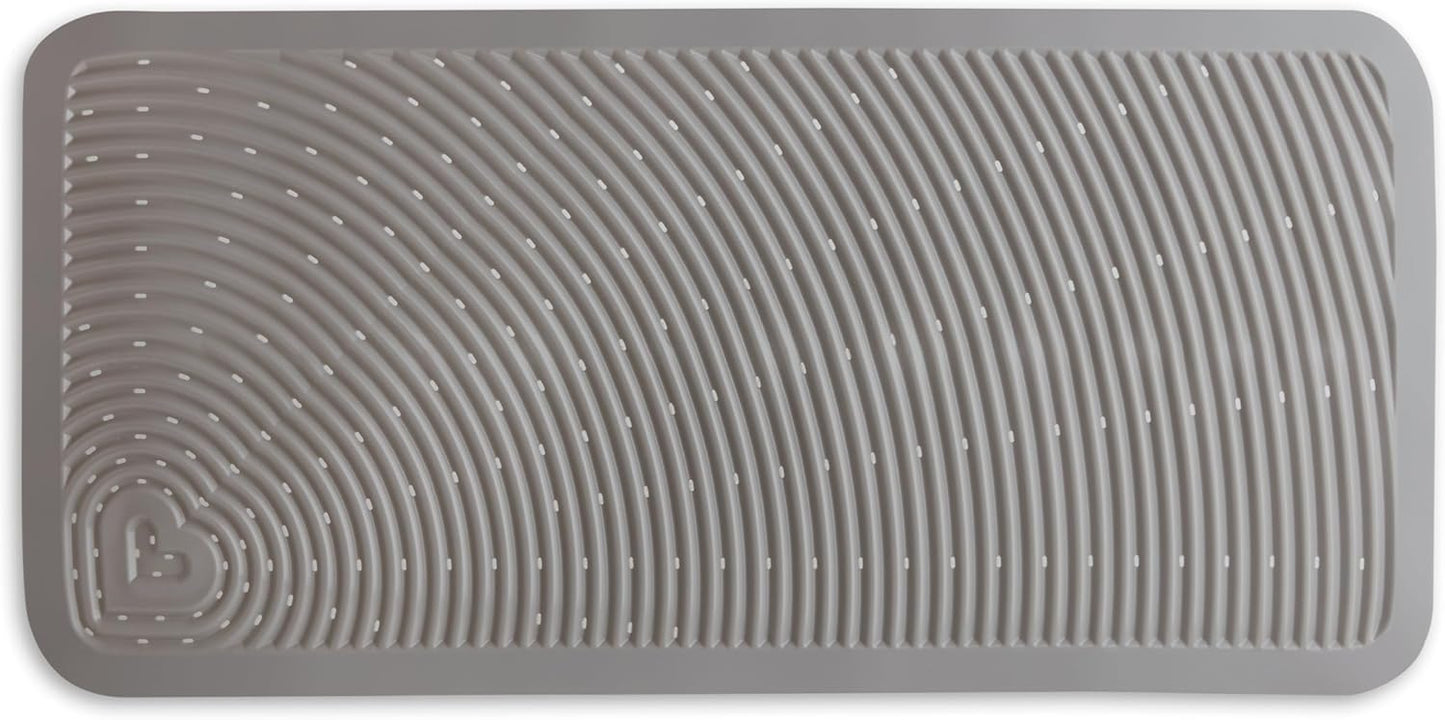 Munchkin Soft Spot Baby Bath Mat for Tub, Cushioned Bathtub Mat for Toddlers and Kids, 36"x17", Grey