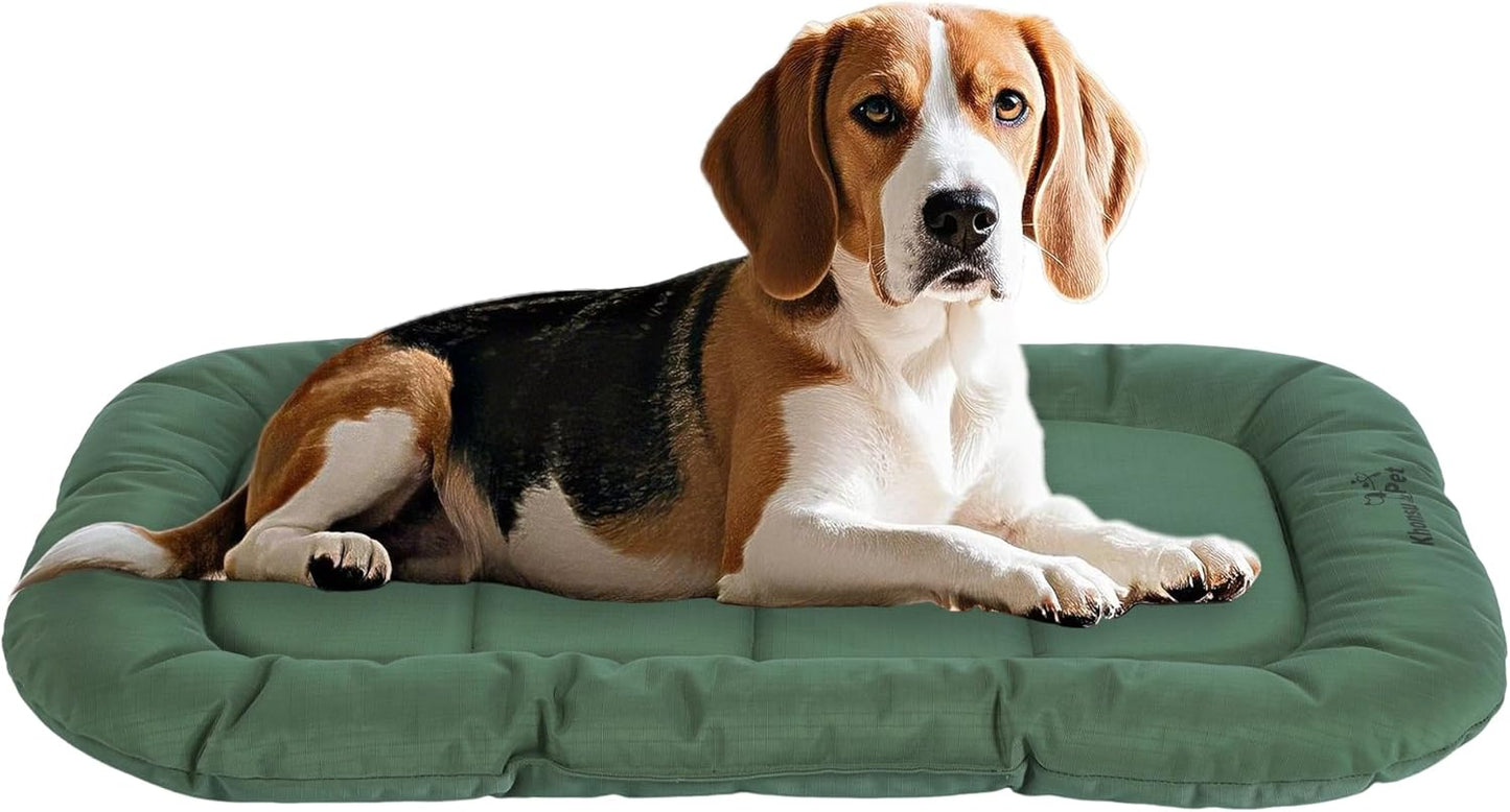 KHONSU PET 내구성 있는 강아지 침대, 튼튼하고 찢어짐 방지 반려견 크레이트 침대, 362.9kg(800파운드) 인열 강도 PVC 뒷면 방수 반려동물 침대 매트 실내 및 실외 사용 최대 15.9kg(35파운드) 강아지용