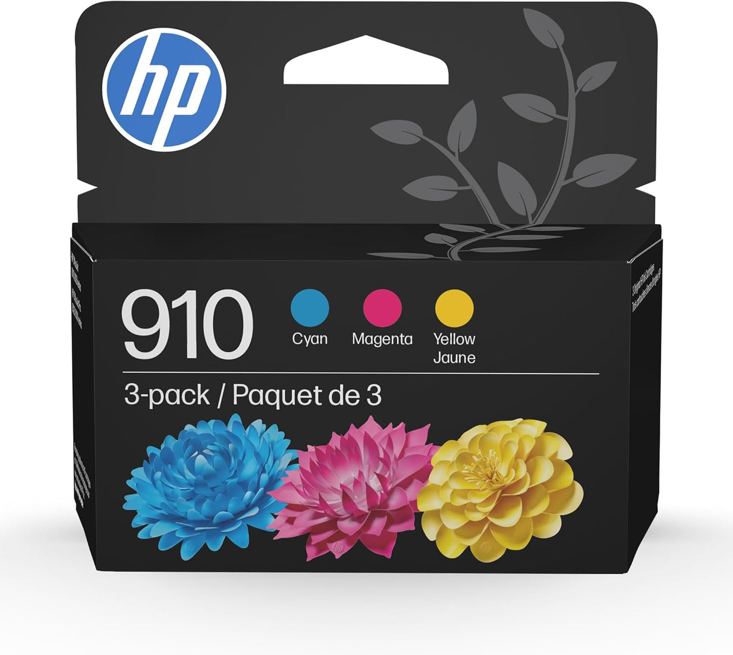 HP 910 Cyan, Magenta, Yellow Ink Cartridges (3-Pack) | Works with OfficeJet 8010, 8020 Series, OfficeJet Pro 8020, 8030 Series | Eligible for Instant Ink | 3YN97AN