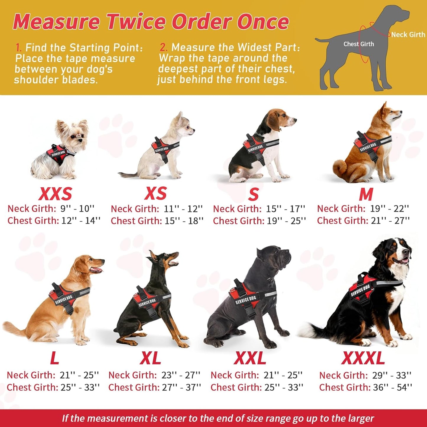 Service Dog Vest, ID Tag + 50 ADA Information Cards, Service Dog Harness in Sizes X Small to XX Large, Metal Dog Tag has Ruggedized Clip, 2-Sided Service Animal Cards,ESA Accessory Set Small