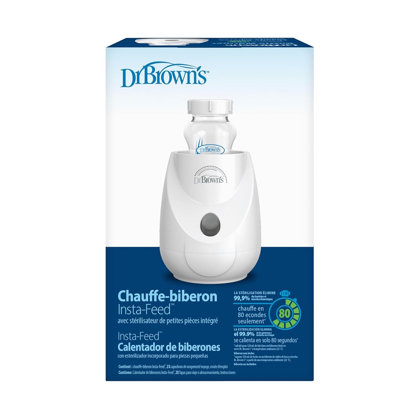 Dr. Brown's Insta-Feed Baby Bottle Warmer and Sterilizer for Baby Bottles and Baby Food Jars