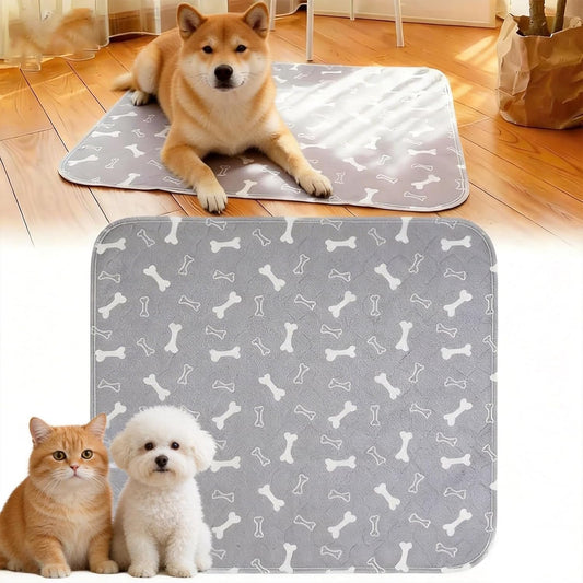 Puppy Pads with Pheromones Washable Pee Pads for Dogs Reusable Puppy Pad for Dogs and Cats (Grey 17.7*23.6in) Non-Slip Training Pad Pet-Friendly for Crates Apartments Sofa Bed Car Puppy Supplies