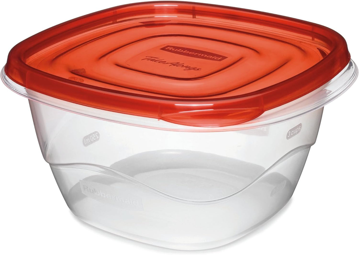 Rubbermaid TakeAlongs Deep Square Food Storage Containers, 5.3 Cup, 2 Count