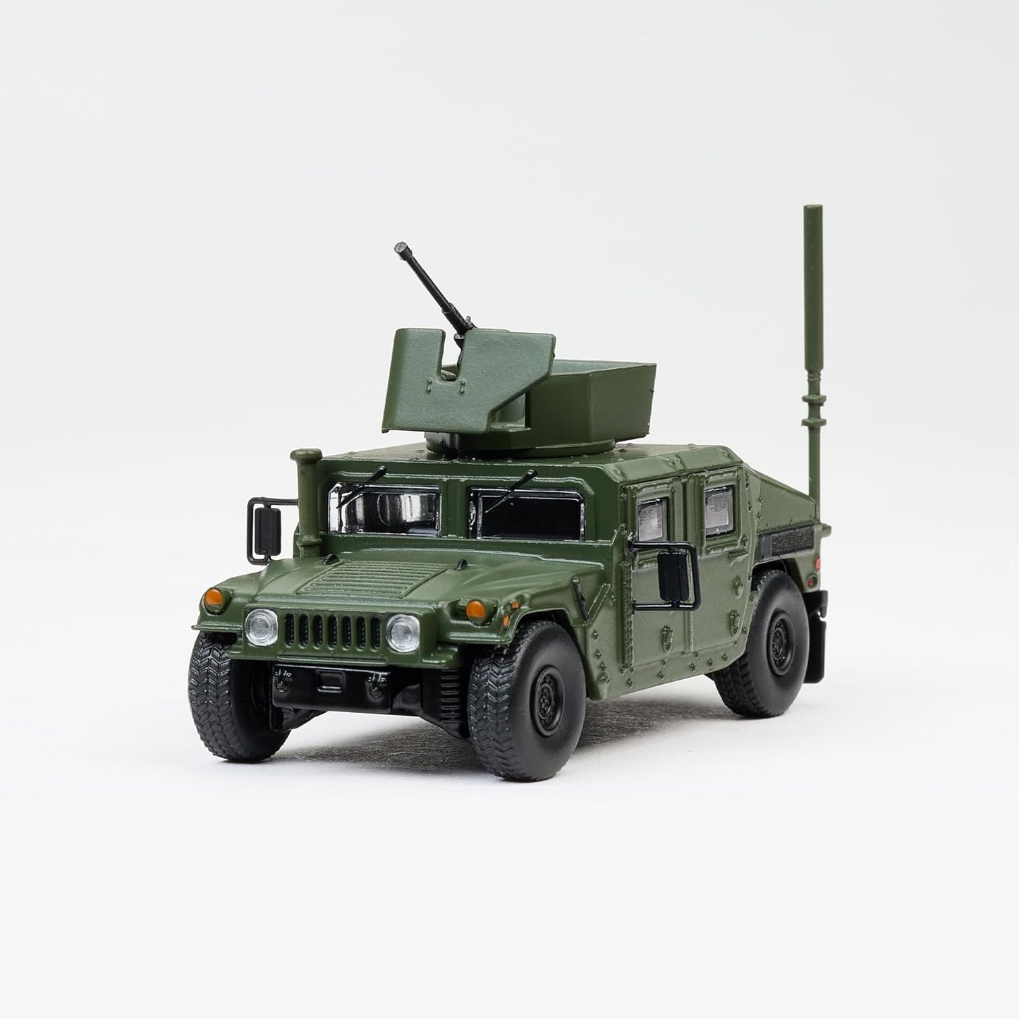 MASSDI 1/64 Diecast Car Model Toy - TJ1000 M1151 Enhanced Weapon Transport Vehicle Military Green - Authentic Vehicle Building Kit Replica Classic Car Age 15 and Above