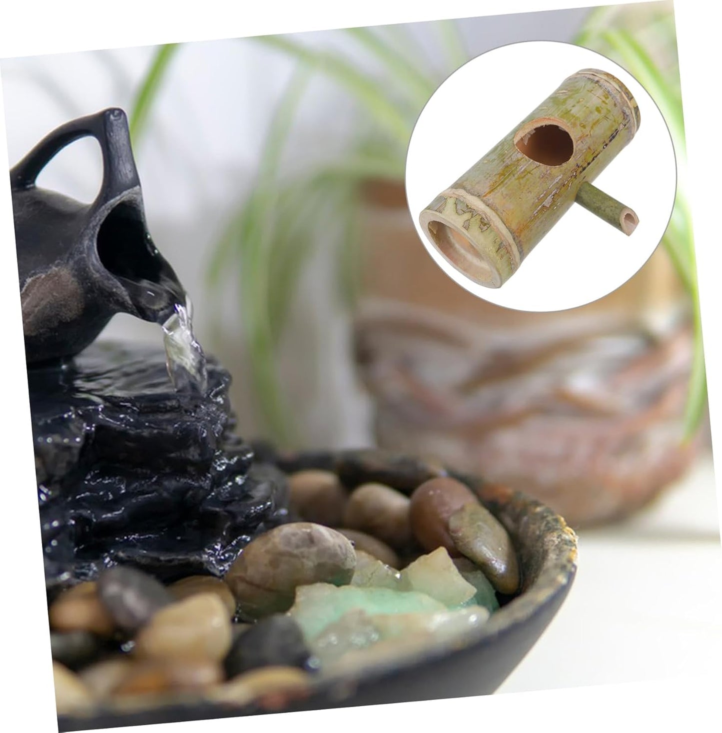 Water Fountain Ornament Multi-Functional Cycling Fountain for Decor Water Channel for Fish Tanks and Gardens