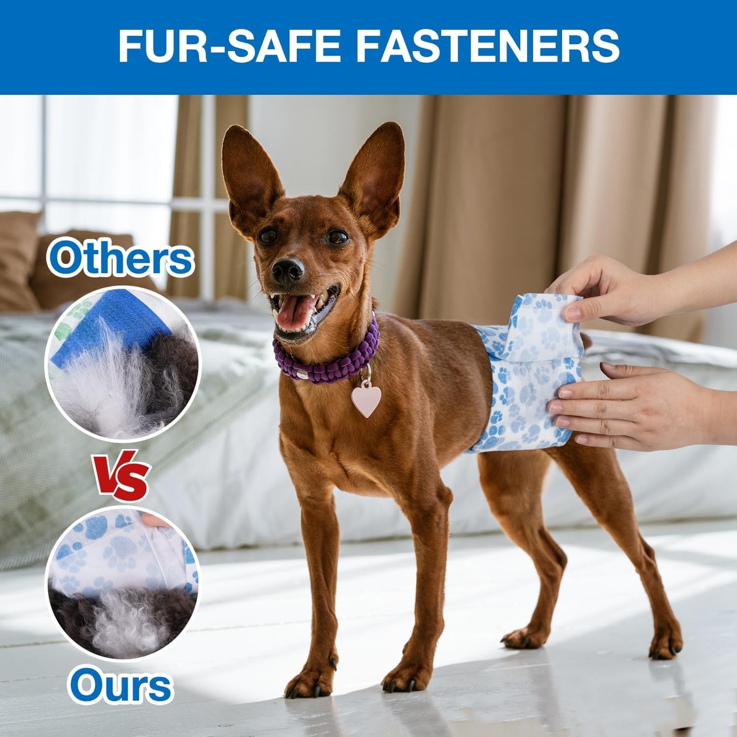 Dono Dog Diapers Male Disposable Male Dog Wraps 40ct Doggie Diapers Wetness Indicator Leak-Proof Dog Belly Wraps, Rapid-Dry Gel Technology Puppy Diapers for Excitable Urination Incontinence, Medium