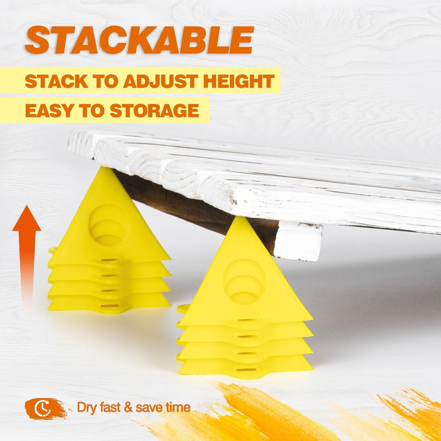 KATA Painters Pyramid Stands: 36pcs Painting Pyramids Stands for Cabinet Doors Paint & Pouring - Mini Triangle Cone Paint Tripods for Canvas Risers Support - Art DIY Woodworking Tools Accessories