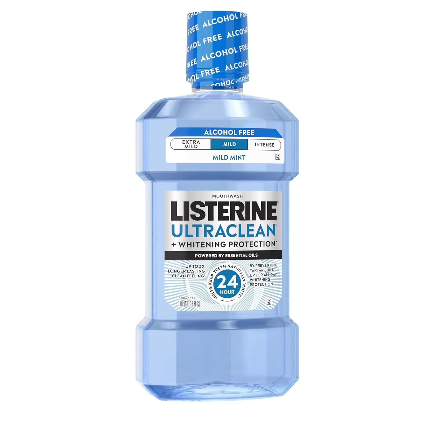 Listerine Ultraclean Alcohol-Free Mild Mouthwash + Whitening Protection*, Alcohol Free Tartar Control Oral Rinse Provides Fresh Breath. Mild Arctic Mint Flavor, 1L