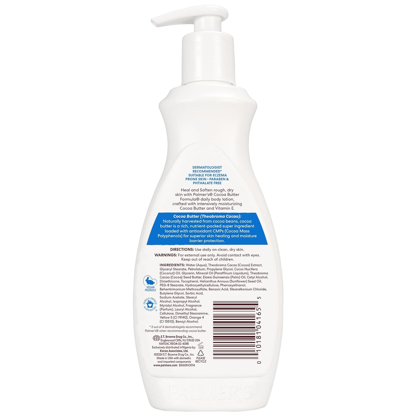 Palmer's Cocoa Butter Formula Daily Skin Therapy Cocoa Butter Body Lotion for Dry Skin, Hand & Body Moisturizer, Pump Bottle, 13.5 Oz (Pack of 1)