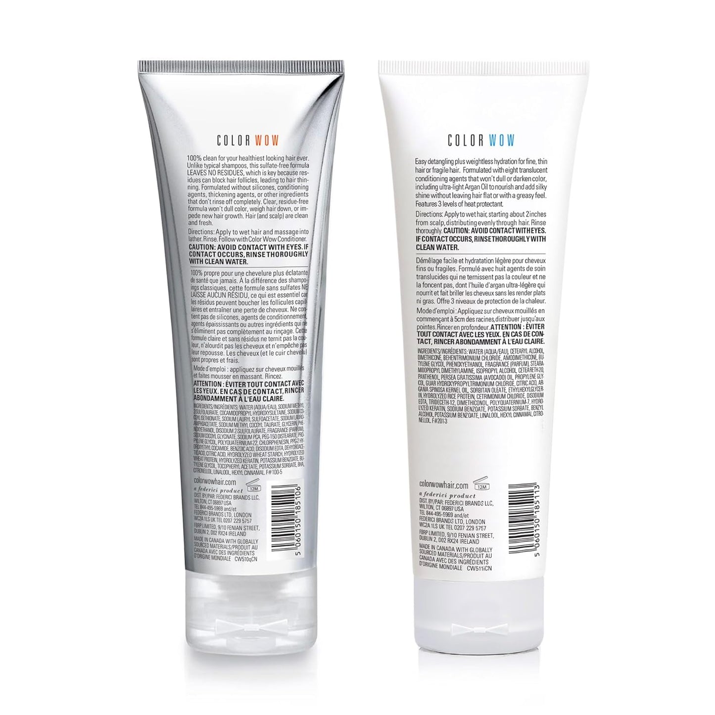 COLOR WOW Dream Clean Duo - 100% clean, sulfate-free COLOR SECURITY SHAMPOO and weightless COLOR SECURITY CONDITIONER| Achieve Super Glossy, Hydrated Hair