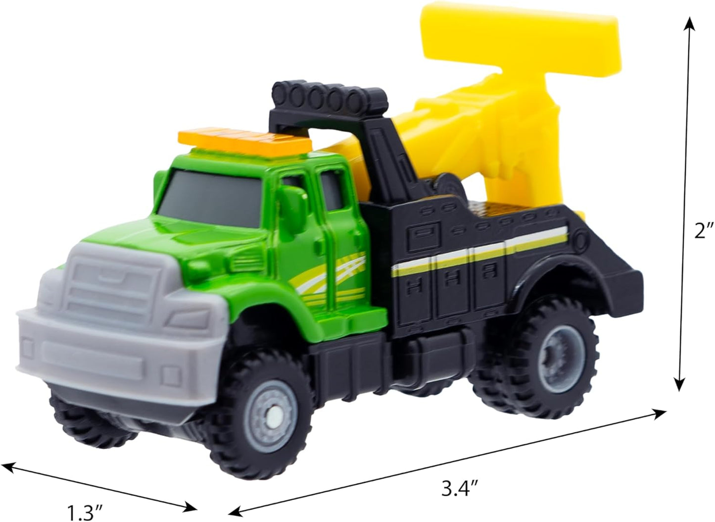 Mighty Fleet Diecast 3-Pack, Tow Truck, Garbage Truck, and Tanker, Durable 3â€ Diecast Vehicles for Kids Ages 3+