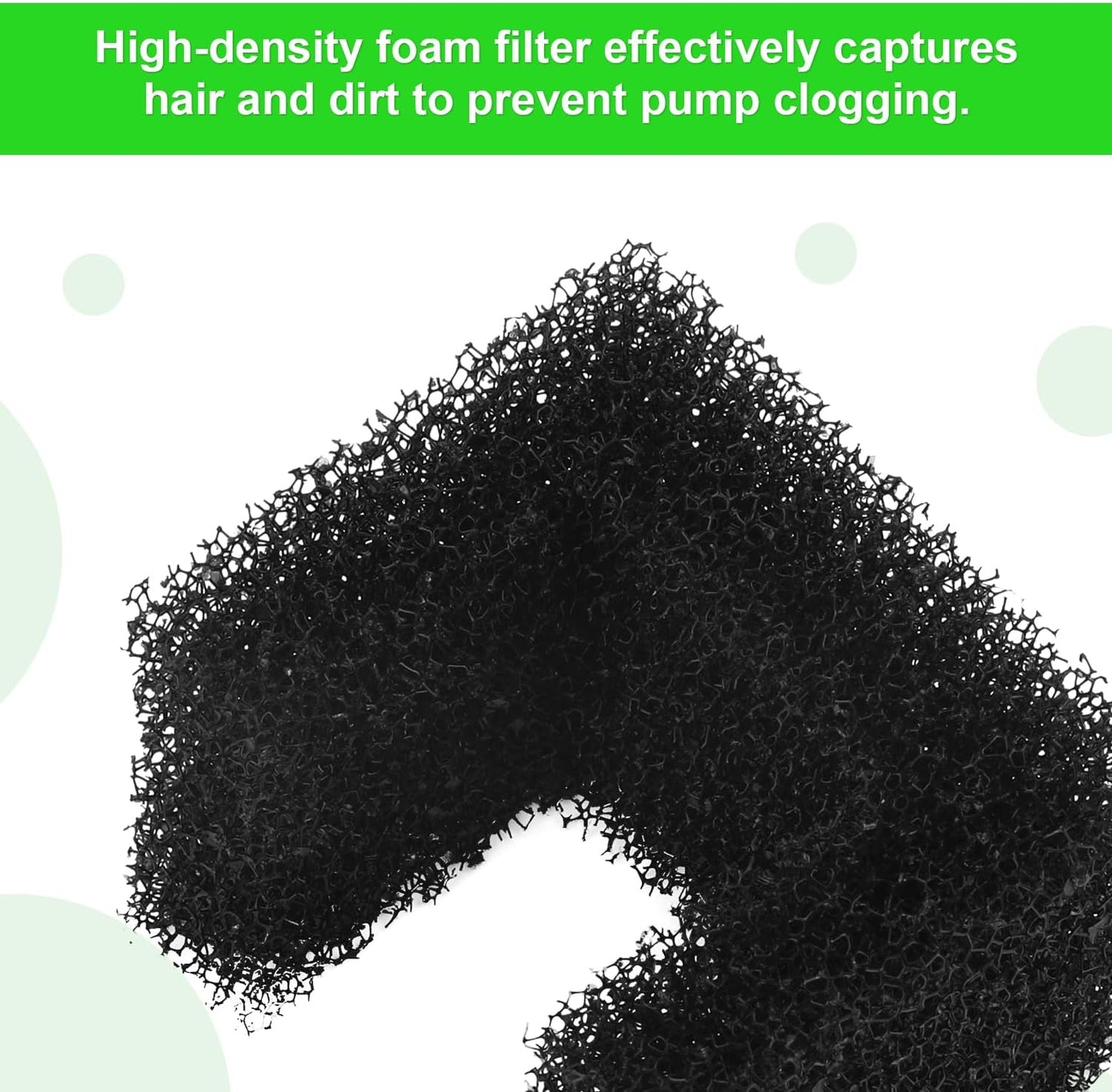 10pcs Cat Foam Filter Replacement for Pet Water Fountain, Black Pet Dog Drinking Water Fountain Sponge Filters Compatible with PetSafe Viva 64oz & 140oz Drinking Fountain