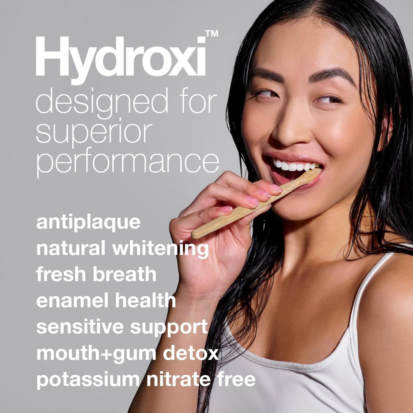 Davids Hydroxi Fluoride Free Nano Hydroxyapatite Toothpaste for Remineralizing, Sensitive Support, Whitening, Antiplaque, SLS Free, Natural Peppermint, 4oz, Made in USA