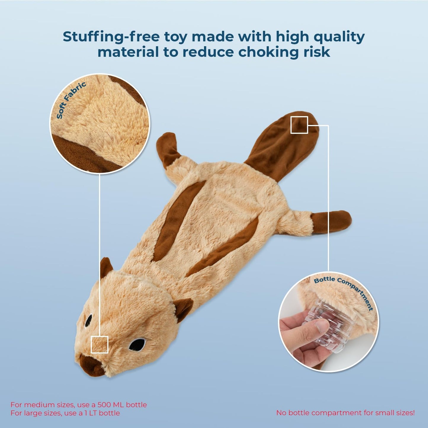 Best Pet Supplies Squeaky Dog Toys with Soft Durable Fabric for Small, Medium and Large Pets Interactive Toy for Indoor Play, Supports Active Biting and Play - 4 Figures, Medium