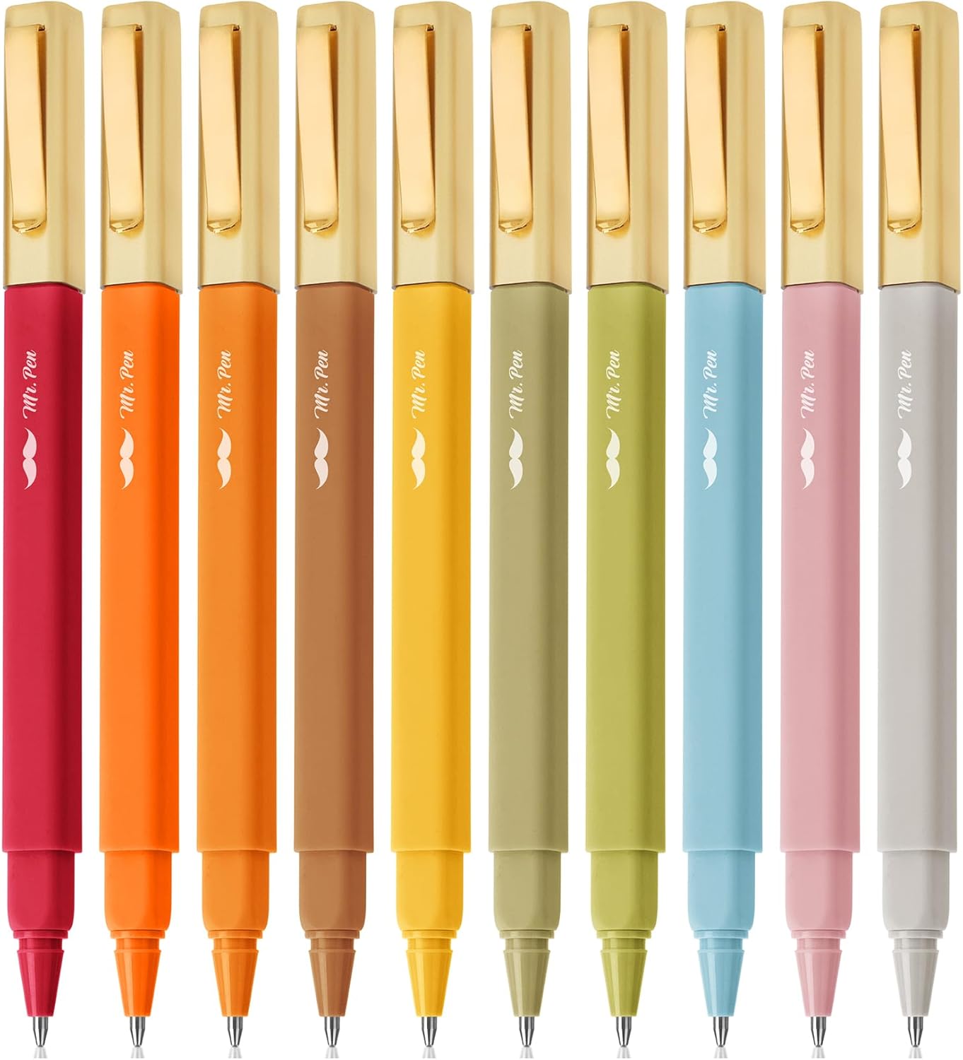 Mr. Pen- Aesthetic Pens, 10 Pack, Blue Ink, Fast Dry, No Smear Bible Pens No Bleed Through, 0.7mm Fine Point Pen