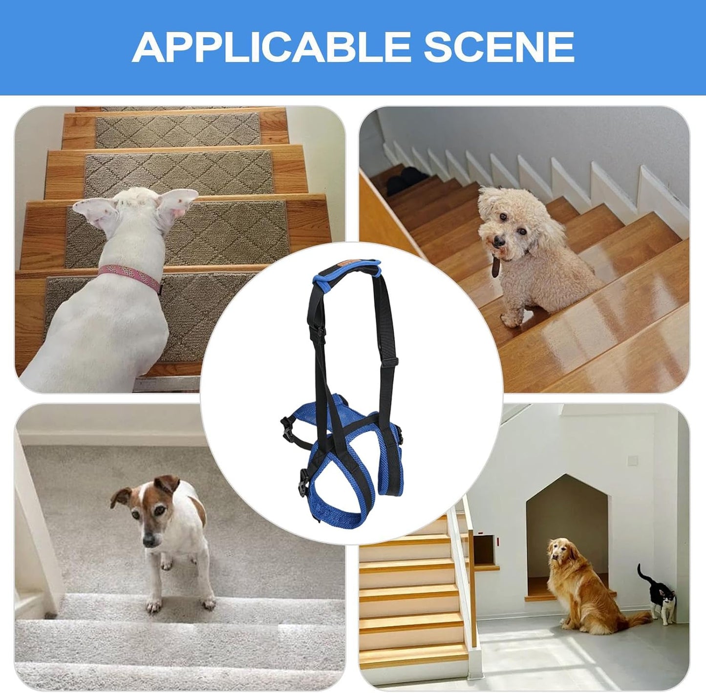 Canine Lift Harness - Rear Mobility Support for Senior Companions | Adjustable Hip Assistance Strap, Soft Padded Sling System, Balanced Weight Distribution with Reinforced Stitching & Comfort Grip Han