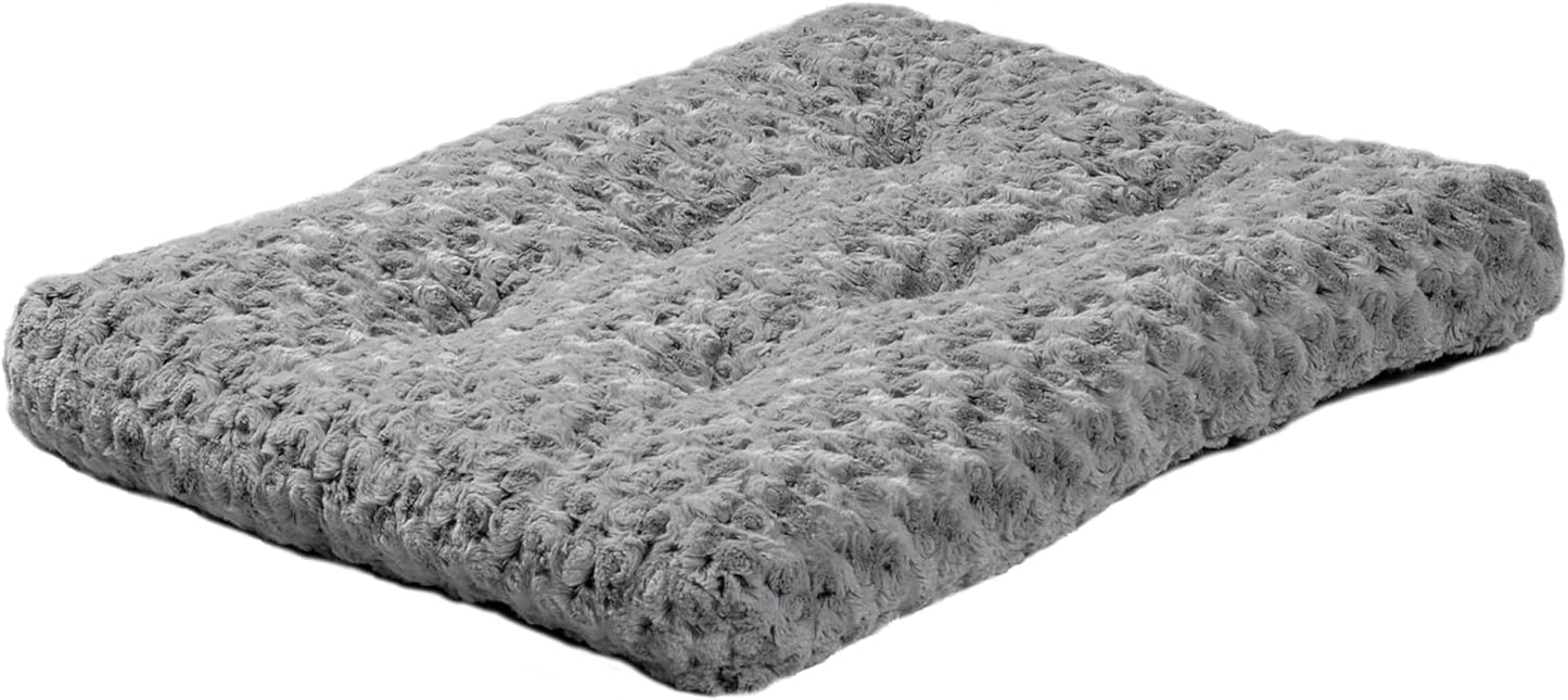 MidWest Homes for Pets XXS QuietTime Deluxe Gray Ombre Swirl Plush Pet Bed, Machine Washable, Non-Skid Bottom, Soft Crate Mat for 18-inch Crates