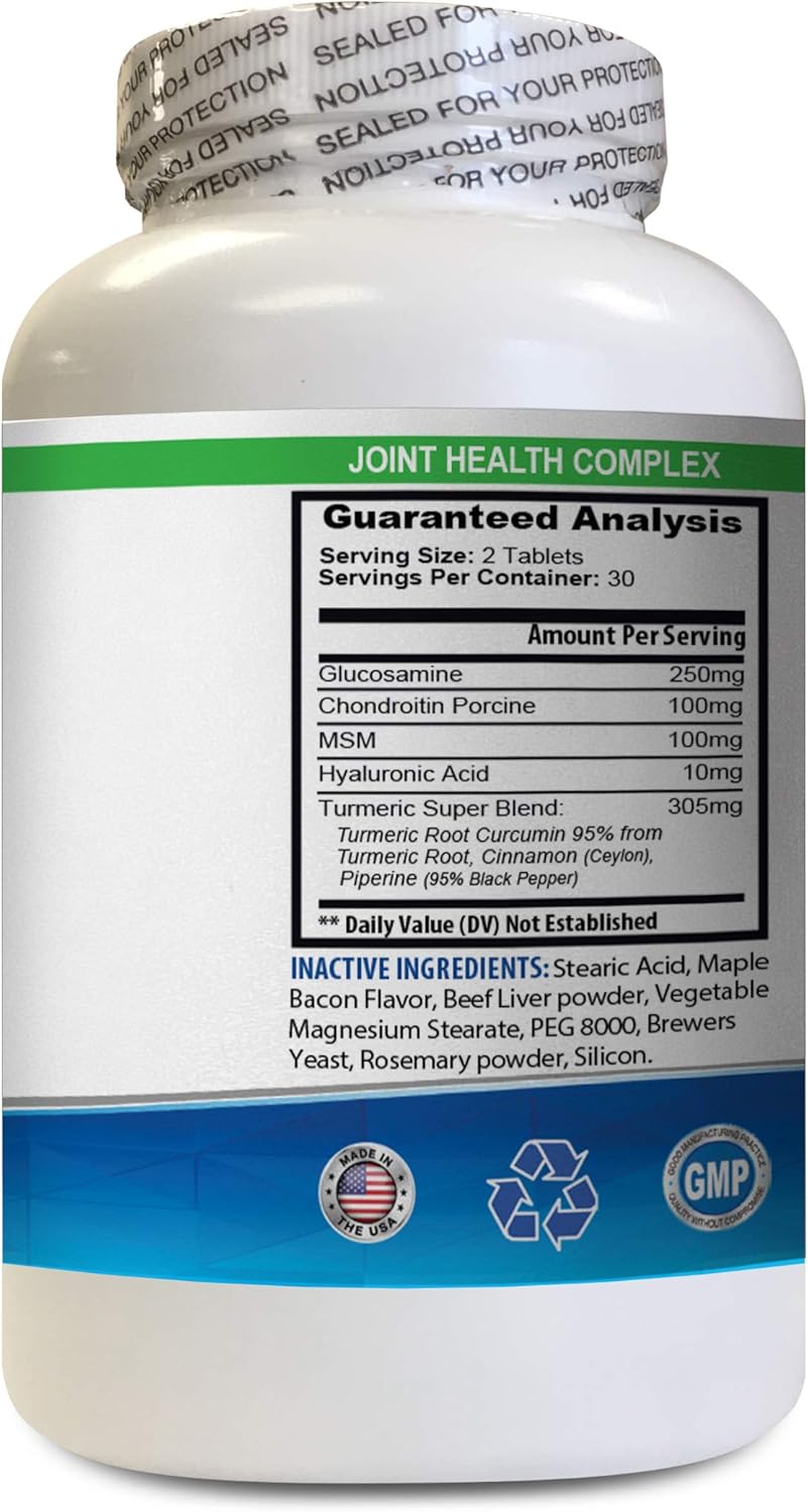 Joint Health for Cats - PET Joint Health Complex with Turmeric - Dogs and Cats - MSM GLUCOSAMINE - Immune Boost - Vitamin c for Cats - 3 Bottles (180 Tablets)