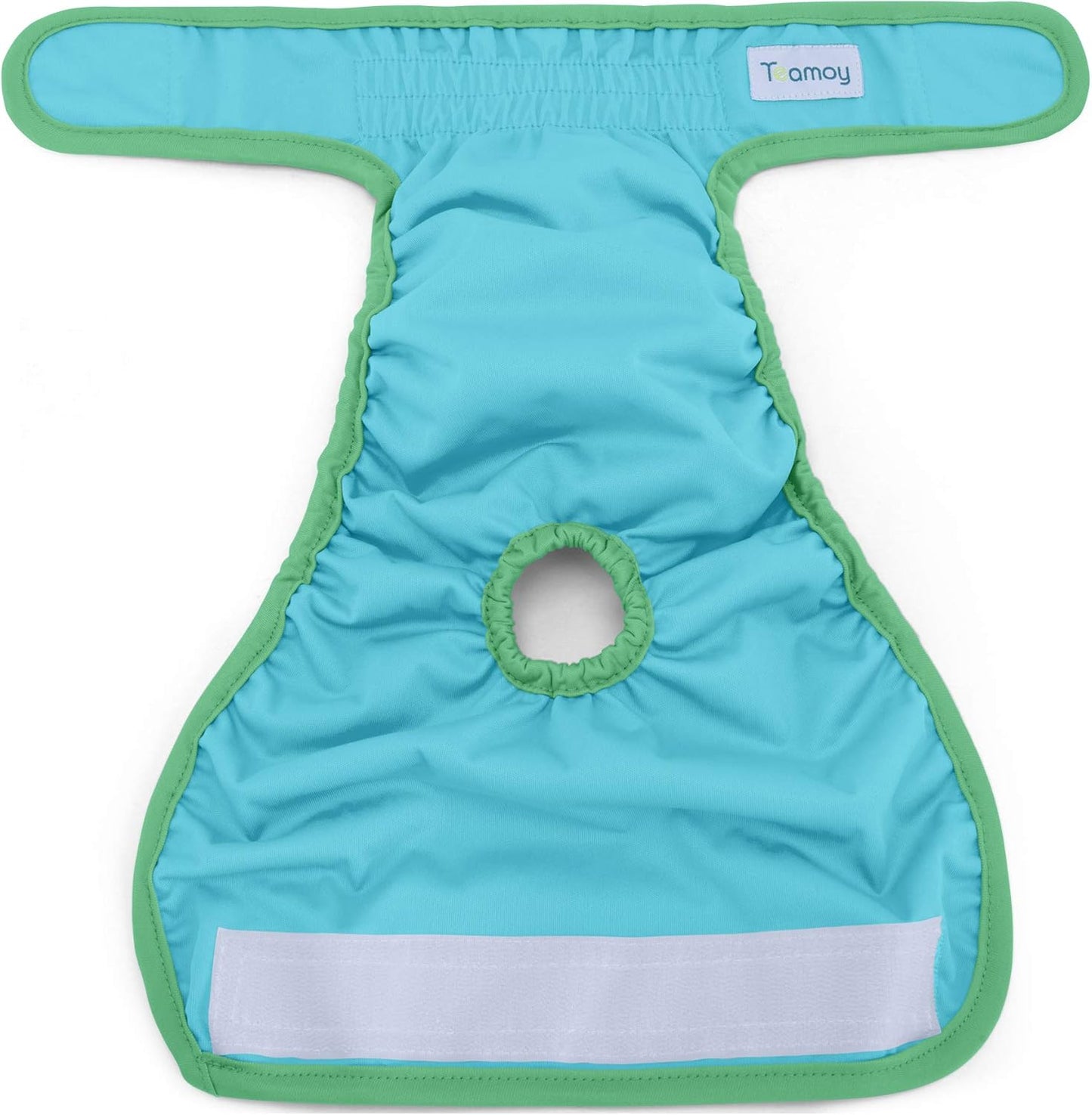 Teamoy 3Pcs Washable Female Dog Diapers, Reusable Doggie Diaper Wraps for Female Dogs, Super-Absorbent and Comfortable, Yellow + Purple + Blue, XL
