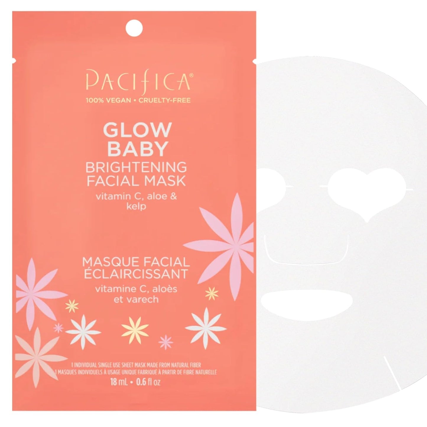 Pacifica, Facial Mask Brightening Glow Baby 0.6 Fl Oz