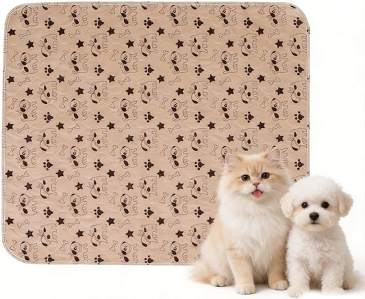 Washable Pee Pads for Dogs Puppy Pads with Pheromones Reusable Puppy Pad for Dogs and Cats (Brown 17.7*23.6in) Pet-Friendly for Crates Apartments Sofa Bed Car Non-Slip Training Pad Puppy Supplies