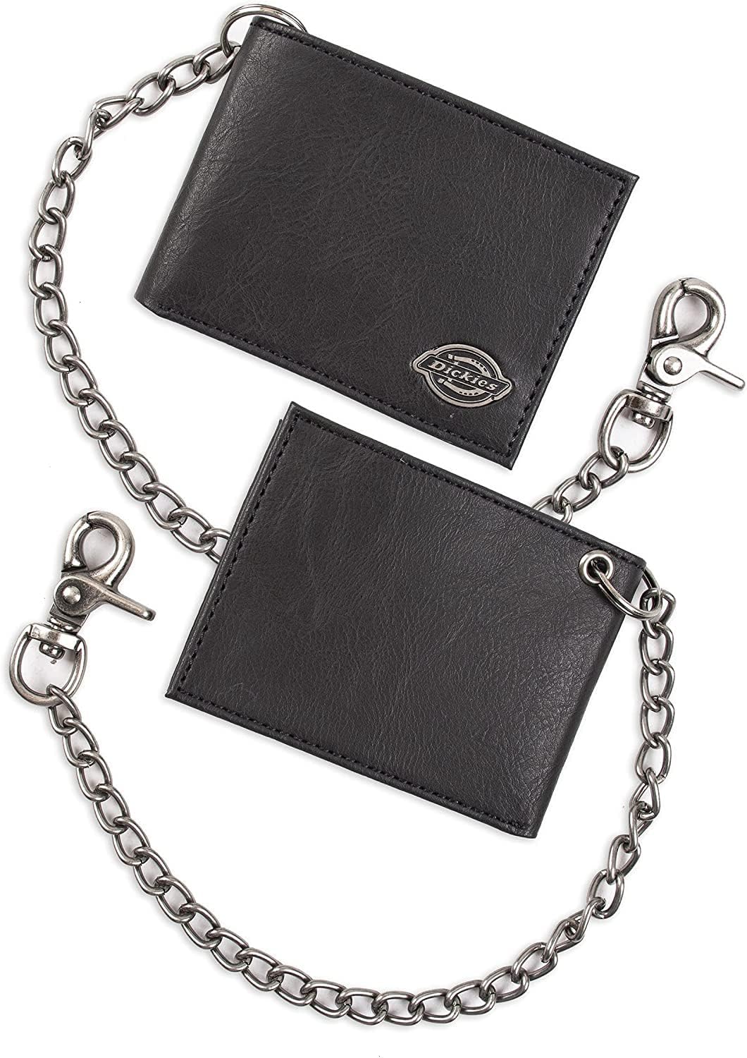 Dickies Men's RFID Everyday Leather Bifold Chain Wallet Black