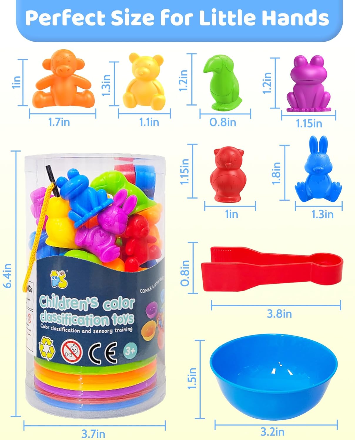 Counting Animals Montessori Toys for 3 4 5 Years Old Boys Girls, Preschool Learning Activities Educational Sensory Toys Gifts Easter Basket Stuffers for Kids Toddlers Ages 3-5, 4-8