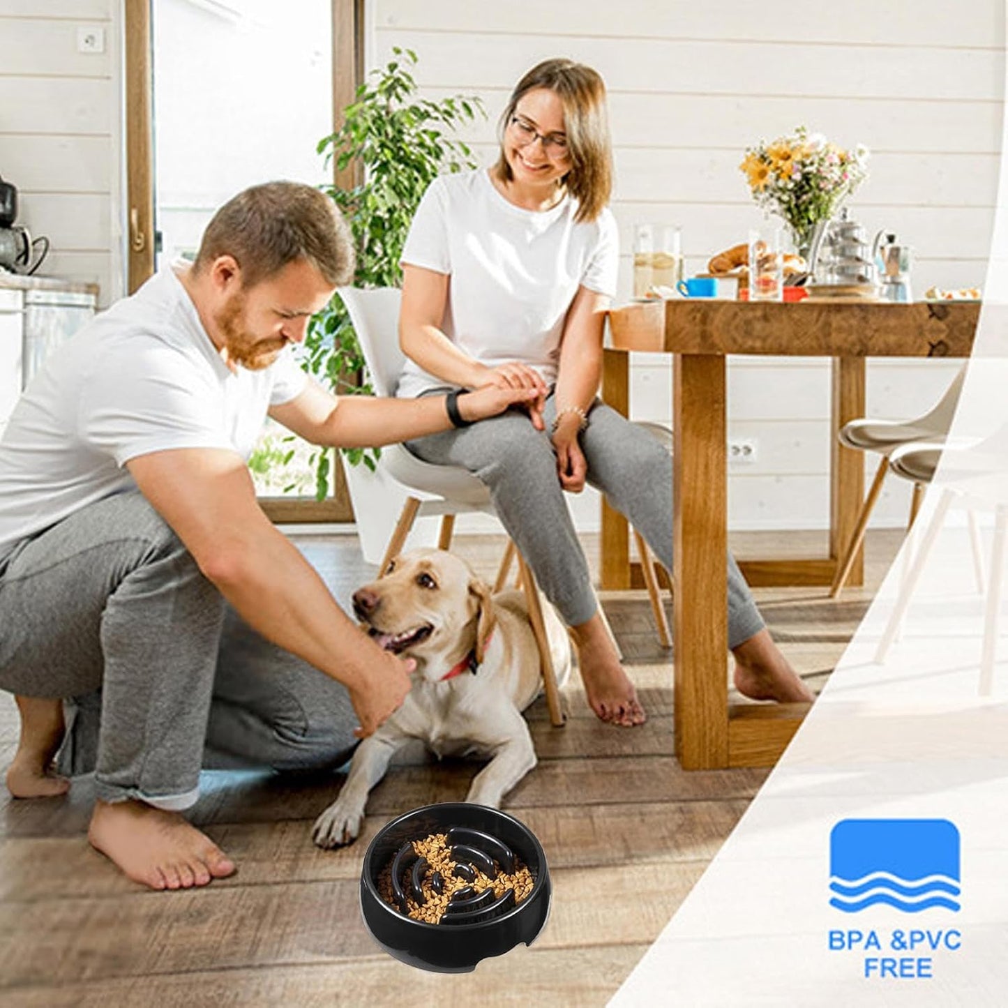 Genérico Slow Eating Dish for Dogs | Non-Slip and Anti-Choking Tray with Maze | Slow Food for Puppies and Cats Mental Stimulation