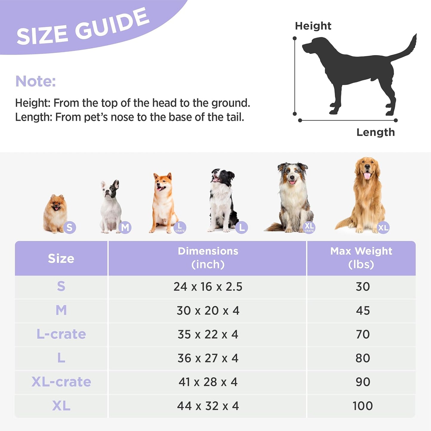 LE SURE Cute XL Dog Bed-Extra Large Thick Shredded Chopped Foam Pet Bed Indoor with Removable Washable Cover, Modern Fuzzy Plush & Anti Slip Bottom, Blue