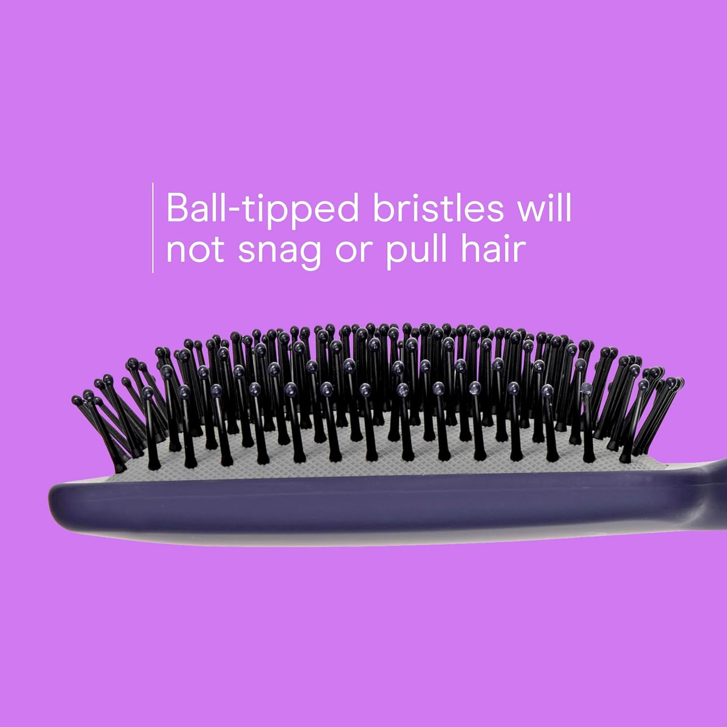 Conair Totally Smooth Ultra Paddle Brush, Wide Detangling Hair Brush with Ball-Tipped Bristles and Flexible Cushion Base, Ideal for Thick Hair, Color May Vary