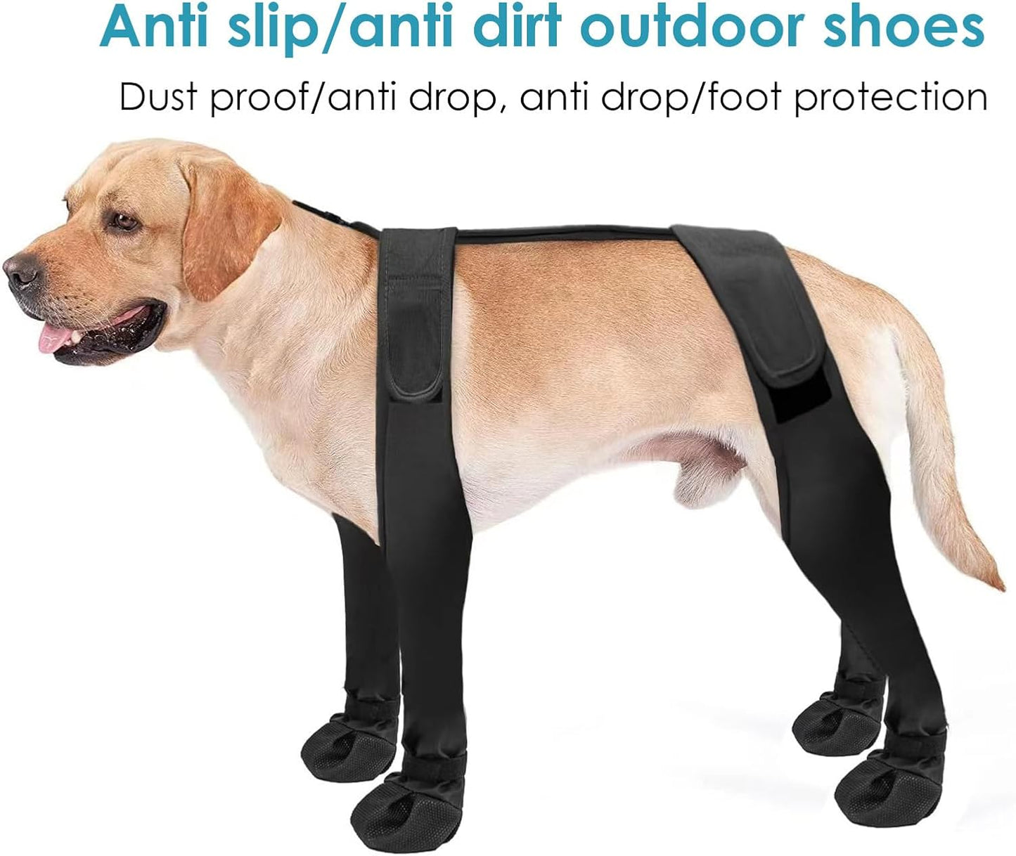 Dog Boot Suspenders | Waterproof Soft Dog Boots,Pet Clothing, Adjustable Booties for Dogs Paws, Outdoor Winter Shoes for Small Medium Dogs