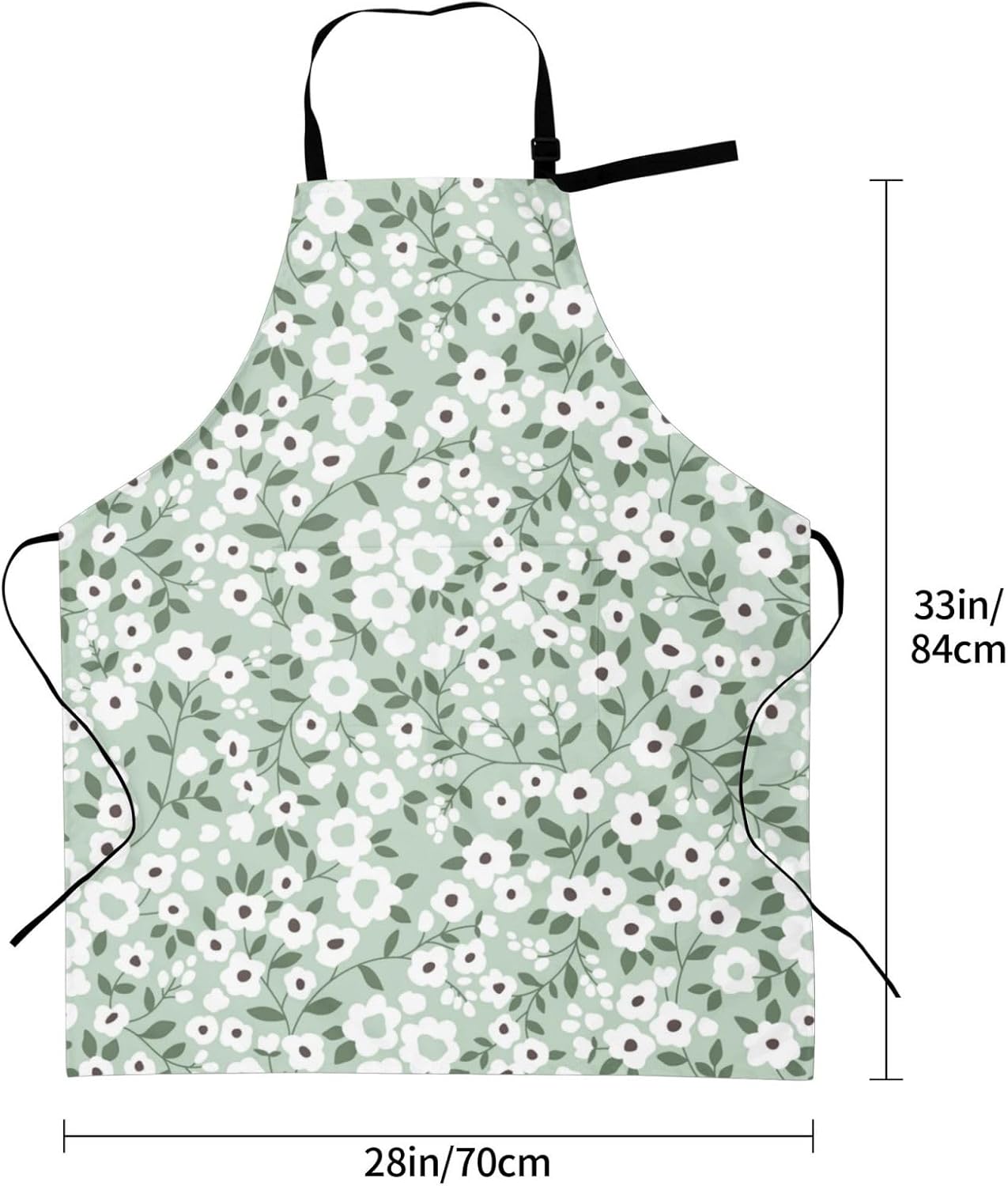 Perinsto Waterproof Apron With 2 Pockets Kitchen Chef Aprons Bibs For Cooking Baking Painting Gardening Grooming