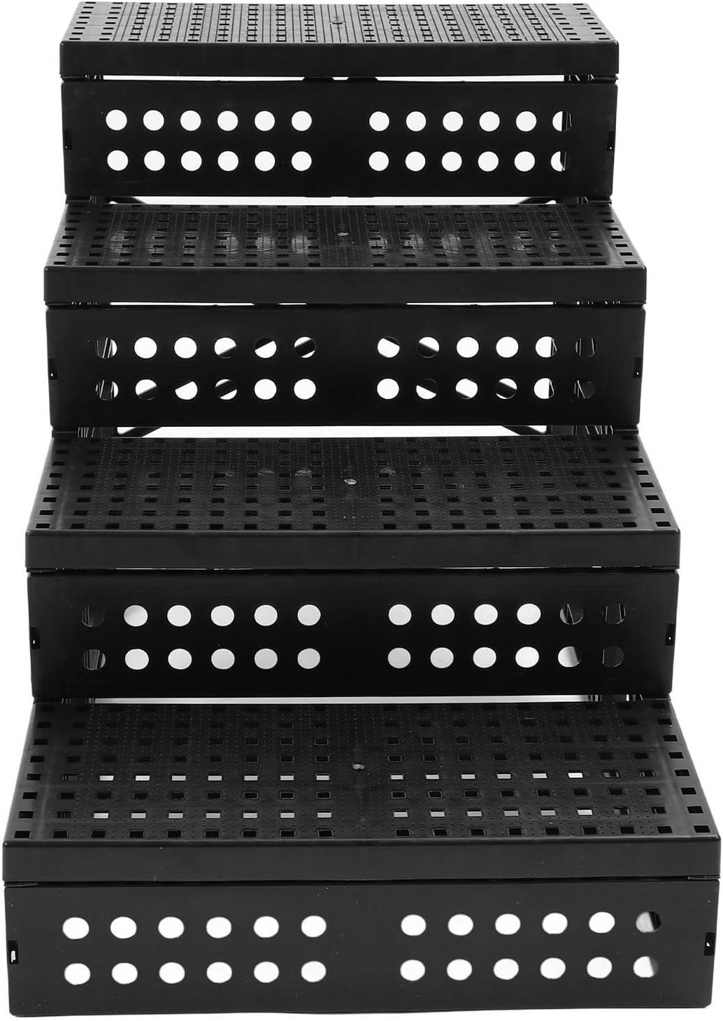 Dog Stairs for Small Dogs, Foldable Nonslip Dog Steps with 4 Step Design, Adjustable Height Pet Steps for Small Dogs and Cats, Dog Ramp Ladder for High Bed and Couch, 60x40x35cm