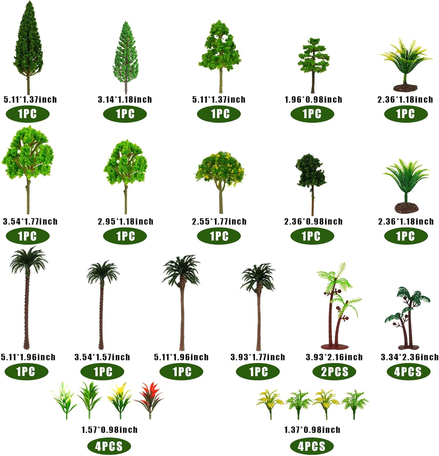 45 PCS Rainforest Animals Insect Figures Mixed Plastic Model Trees Forest for Rainforest Cake Topper Birthday Party Supplies Decorations