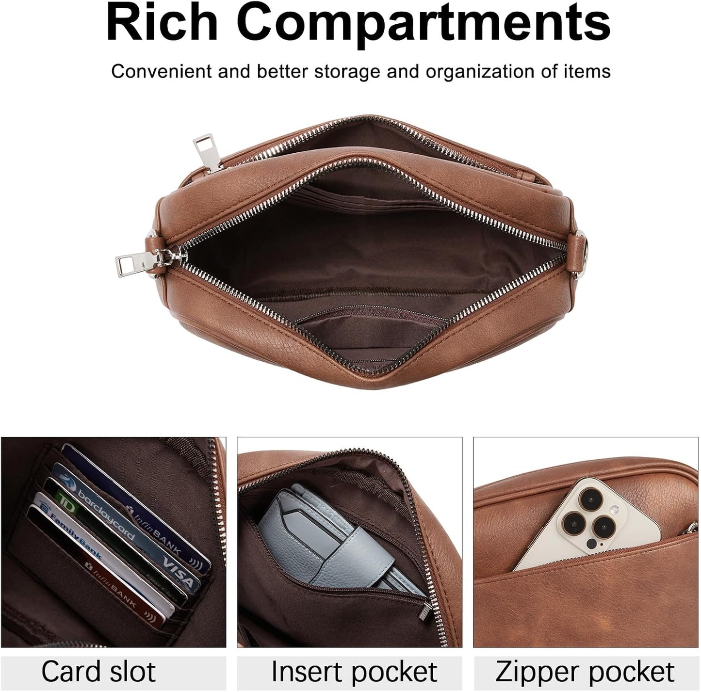 CLUCI Small Crossbody Bags for Women Crossbody Purses for Women Cross Body Bag Crossbody Purse with Adjustable Wide Strap