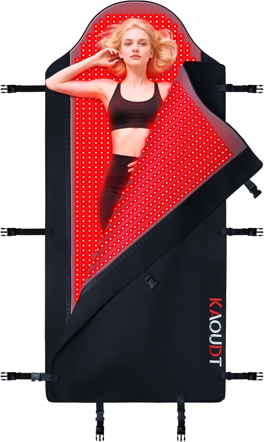2026 Medical-Grade TPU Red Light Therapy Mat for Full Body Pain Relief, FSA&HSA Eligible 72"x33" Dual Wavelength Infrared Red Light Blanket with 2600 LEDs for Home Use (Black)