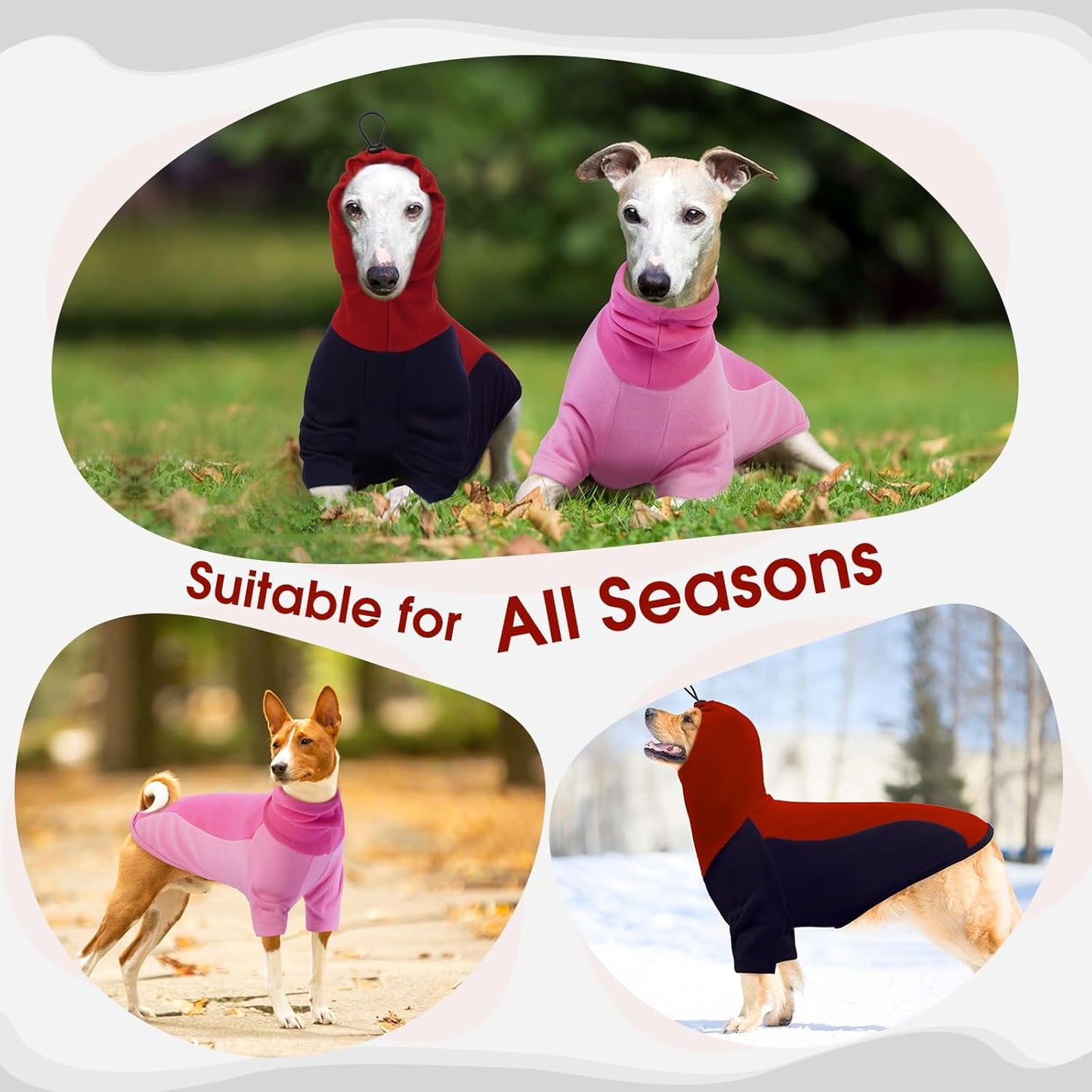 BRKURLEG Warm Dog Hoodie Dog Sweater Dog Anxiety Jacket with Ear Wrap Dog Fleece Shirt Adjustable Quiet Head Cover Sleeves Winter Soft Calming Vests for Dogs and Cats with Earmuffs, Dark Blue XS