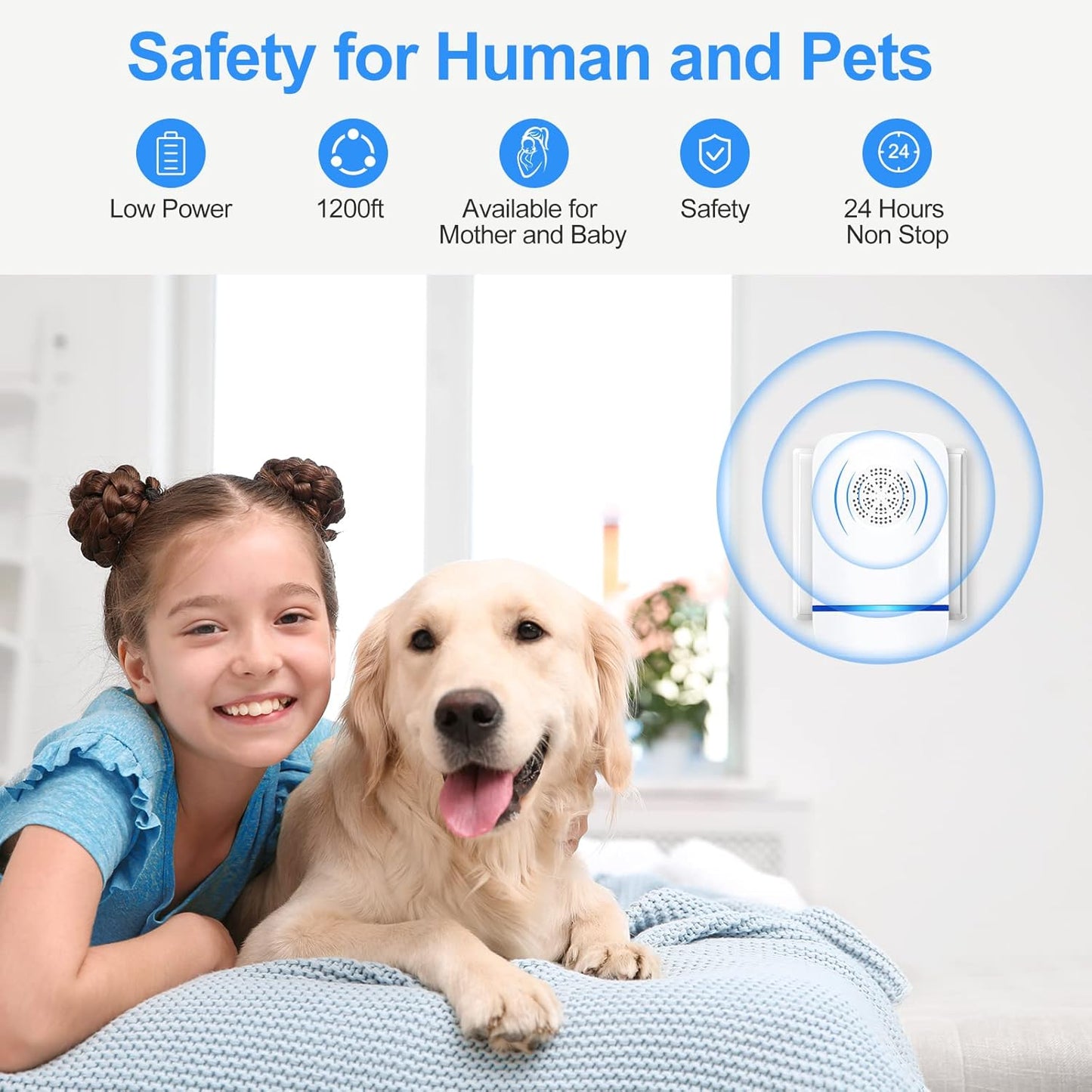 Ultrasonic Pest Repeller,Electronic Pest Repellent Plug in Pest Control for Mosquito, Mice, Ant, Roach, Fleas, Spider, Bug for Home Hotel Garage Office (6)