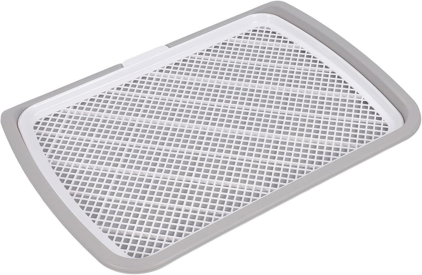 Puppy Potty Training Tray, Detachable Washable Mesh Dog Pee Pad Holder Tray for Small Breed Dog (Gray)