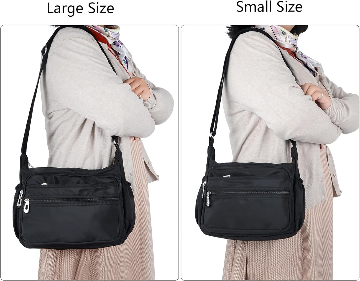 NOTAG Crossbody Bag for Women Waterproof Shoulder Bag Messenger Bag Casual Nylon Purse Handbag