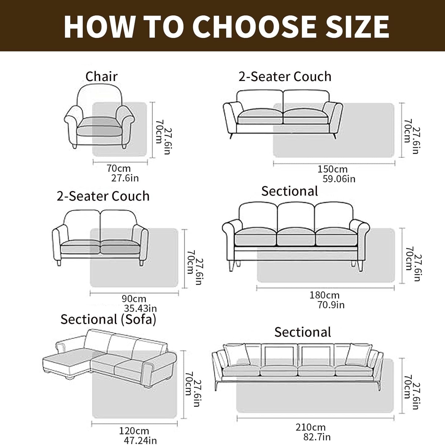 Waterproof Couch Cover & Sofa Cover, Couch Covers for Sofa Washable Non-Slip, Soft Dog Bed Protector for Sectional, Loveseat, Living Room, Car & RV Furniture (Khaki, 23"x23" 2 Pack)