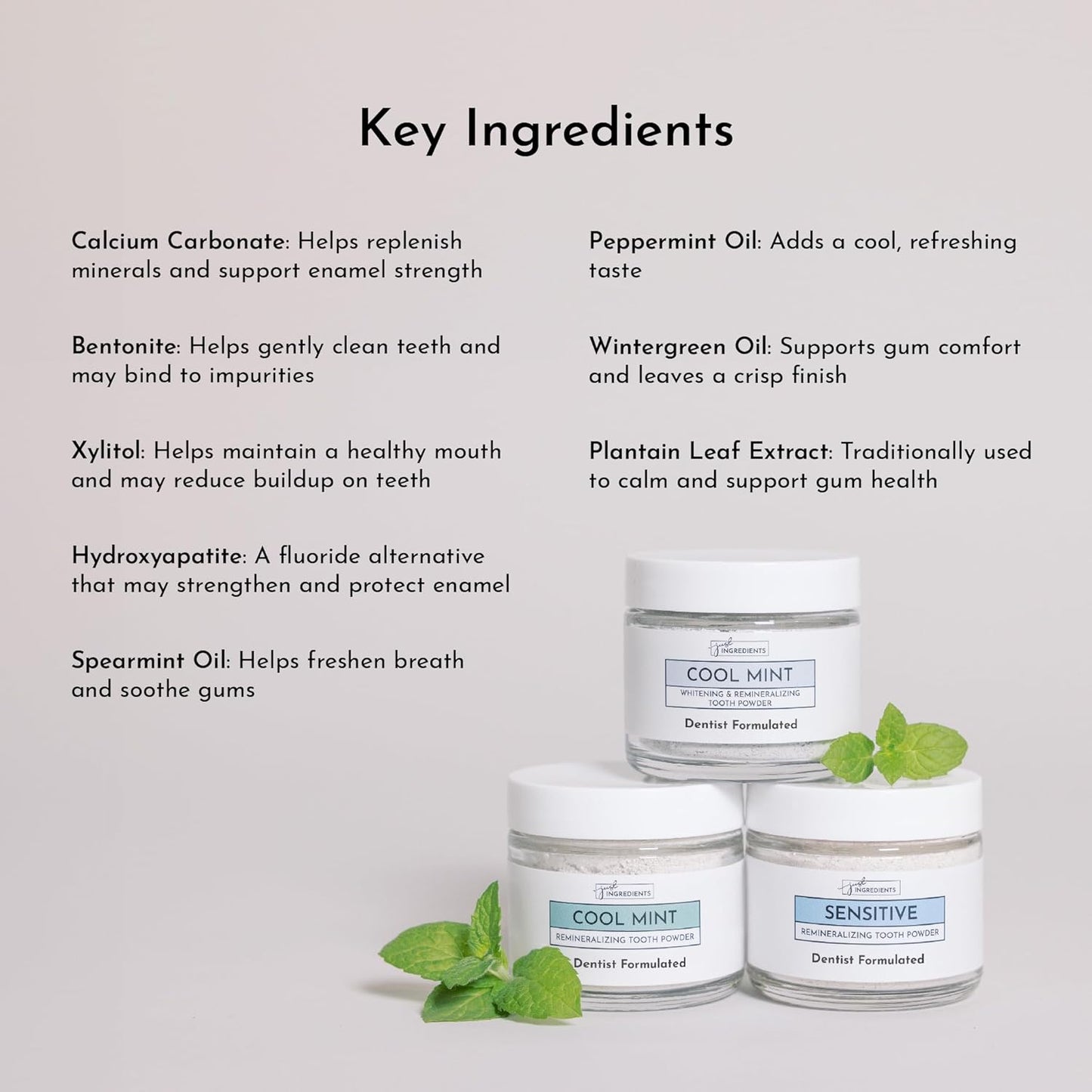 Remineralizing Tooth Powder – Fluoride-Free Oral Care – Gently Cleans & Whitens – Supports Strong Teeth & Fresh Breath – Vegan, Non-GMO, Made with Real Food Ingredients (Regular, Remineralizing)